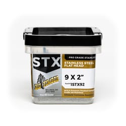 Big Timber No. 9 Sizes X 2 in. L Star Stainless Steel Deep Wood Screws 133 pk