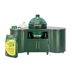 Big Green Egg 18.25 in. XLarge EGG Package with 76 in Island Charcoal Kamado Grill and Smoker Green