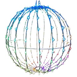 Celebrations Platinum LED RGBW Foldable Sphere 12 in. Hanging Decor
