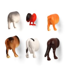 Kikkerland Assorted Vinyl Farm Animal Butt Magnet