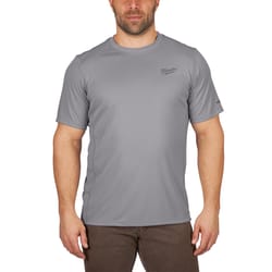 Milwaukee Workskin XL Short Sleeve Men's Crew Neck Gray Lightweight Performance Tee Shirt