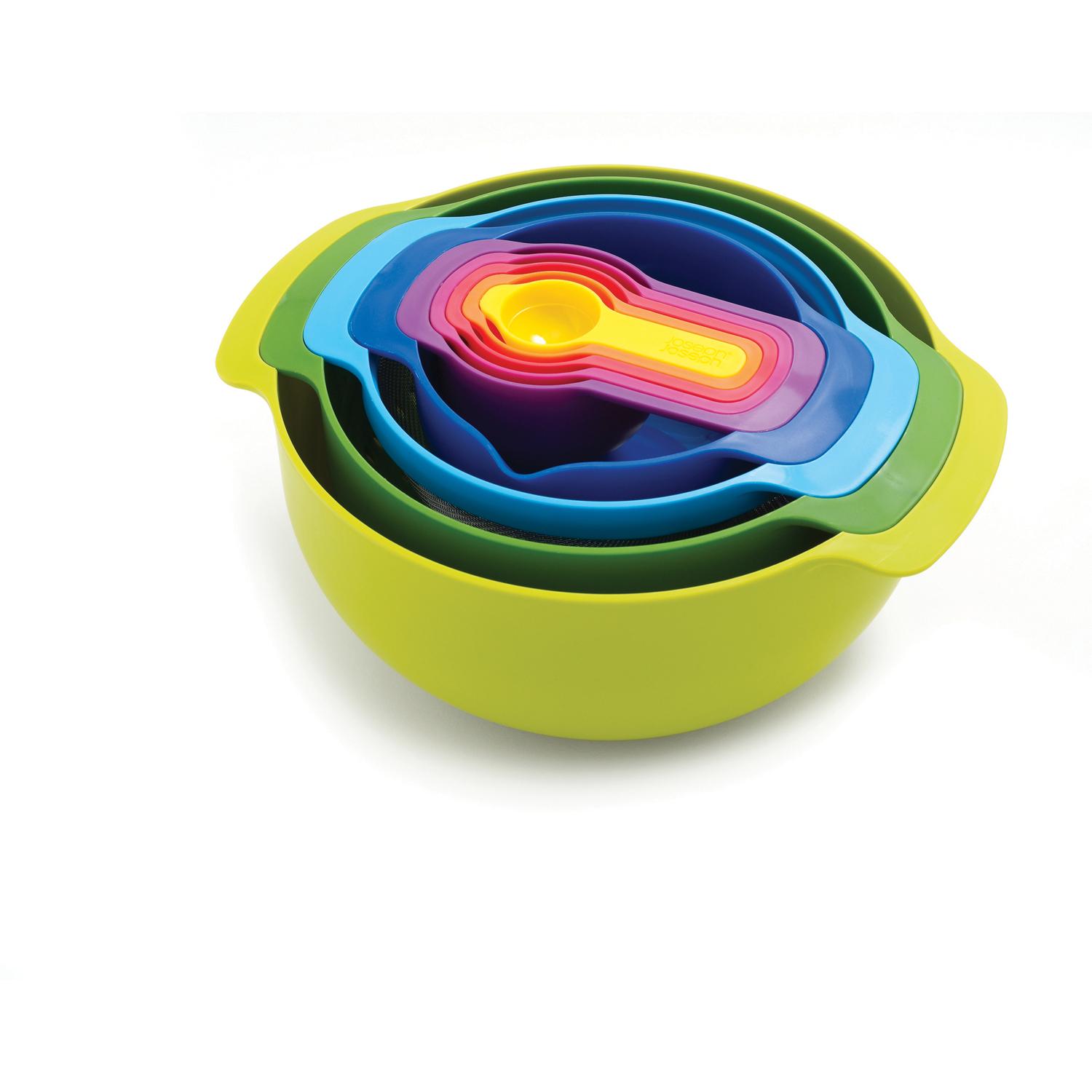 Photos - Other Kitchen Appliances Joseph Joseph Nest 3 qt Polypropylene Multicolored Mixing Bowls and Measuring Set 9 pc 40087 