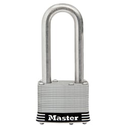 Master Lock 5SSKADLJ Stainless Steel 4-3/8 in. H X 2 in. W Laminated Steel 4-Pin Tumbler Padlock Key