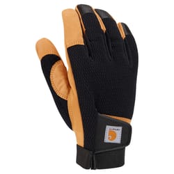 Carhartt Men's Indoor/Outdoor Grip Gloves Black/Yellow XL 1 pair