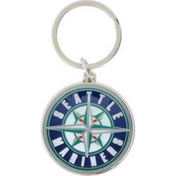 HILLMAN MLB Tempered Steel Silver Split Ring Keychain