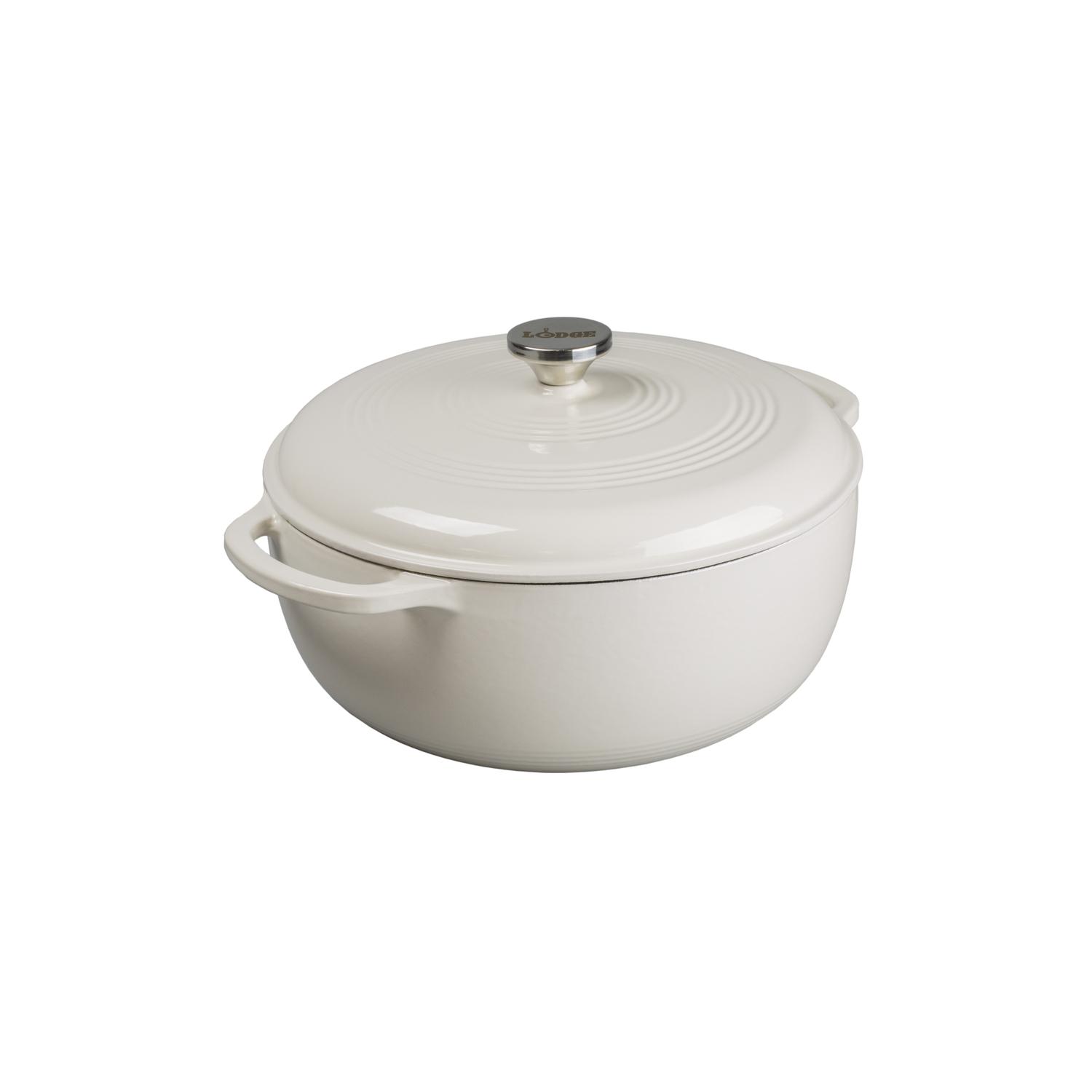 Lodge Cast Iron Dutch Oven 7.5 qt White Sansujyuku sansujyuku.com