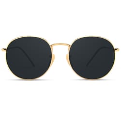 WearMe Pro Black Frame Gold Lens Sunglasses