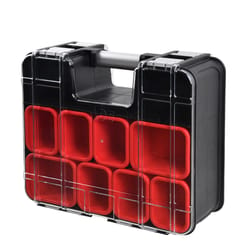 Ace 12.8 in. W X 6.42 in. H Double Sided Storage Organizer Metal/Plastic 26 compartments Black/Red