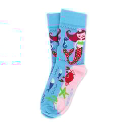 Two Left Feet Kid's Princess and Sea S/M Novelty Socks Multicolored