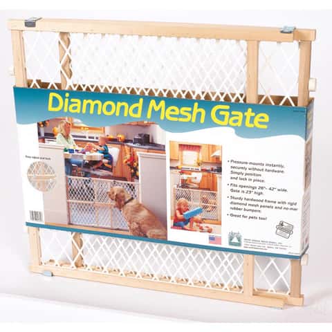 North States Brown 23 in. H X 26-42 in. W Wood Wire Mesh Gate North States Brown 23 in. H X 26-42 in. W Wood Wire Mesh Gate