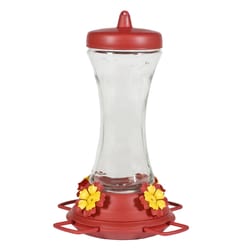 Perky-Pet Hummingbird 20 oz Glass/Plastic Nectar Feeder 4 ports
