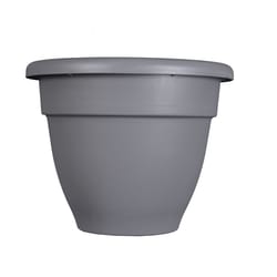 Akro-Mils 6.75 in. H X 8.25 in. D Plastic Caribbean Planter Gray