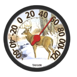 Taylor Deer Design Dial Thermometer Plastic Multicolored 13.25 in.