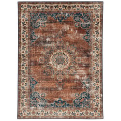 Linon Home Decor Gillies 5 ft. W X 7 ft. L Brown Polyester Area Rug