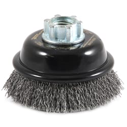 Forney 3 in. D X 5/8 in. Coarse Steel Crimped Wire Cup Brush 13000 rpm 1 pc