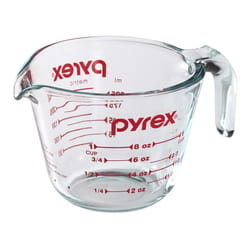 Pyrex 1 cups Glass Clear Measuring Cup