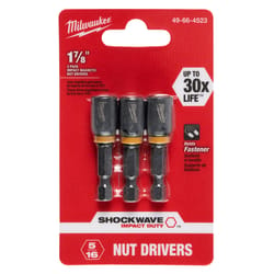 Milwaukee Shockwave 5/16 in. X 1-7/8 in. L Steel Nut Driver 3 pc