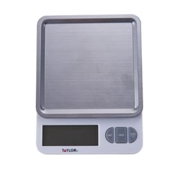 Taylor White Digital Kitchen Scale 11 lb