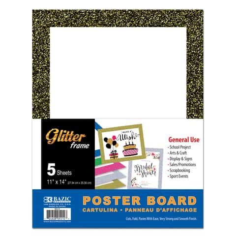 Bazic Products Bazic 22 x 28 Metallic Gold Poster Board