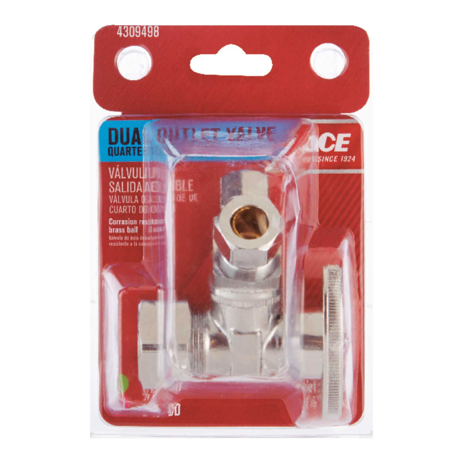 Ace Dual ShutOff Valve Brass Ace Hardware