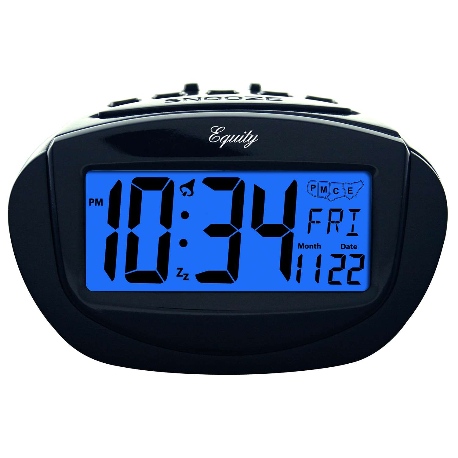 La Crosse Technology Equity 2.75 in. Black Alarm Clock LCD Battery