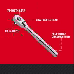 Craftsman Low Profile 1/4 in. drive Ratchet 72 teeth