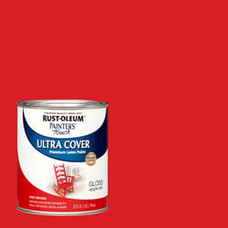 Rust-Oleum Painters Touch Ultra Cover Gloss Apple Red Water-Based Paint Exterior and Interior 1 qt