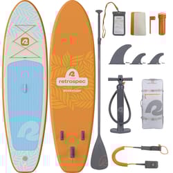 Retrospec Weekender 2 PVC Inflatable Creamsicle Paddle Board Kit 6 in. H X 10 ft. W X 32 in. L
