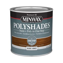 Minwax PolyShades Semi-Transparent Gloss Honey Oil-Based Stain/Polyurethane Finish 1/2 pt