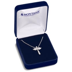 Montana Silversmiths Women's Wings of Faith Cross Silver Necklace