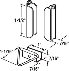 Prime-Line Mill Aluminum 7/16 in. W X 1-1/2 in. L Screen Frame Corner 1 pk