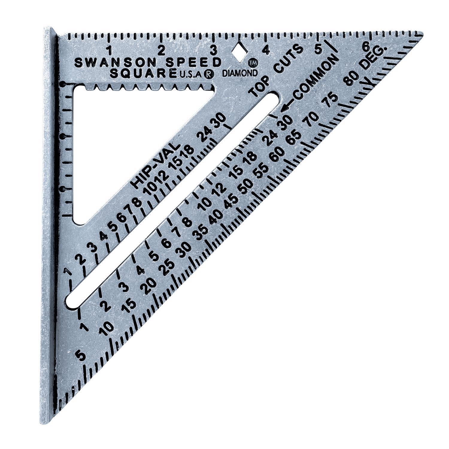 Swanson 7.25 in. L X 1 in. H Aluminum Speed Square Mfr