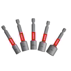 Diablo 2-9/16 in. L Black Oxide Magnetic Nut Setter Set 5 pc