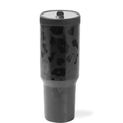 Hydrojug 32 oz Black Leopard Sports Water Bottle w/Straw
