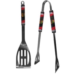 Siskiyou Sports NHL Stainless Steel Multicolored Grill Tool Set 2 pc