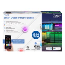 Feit LED Smart-Enabled Permanent Color Changing String Lights Multicolored 50 ft. 30 lights