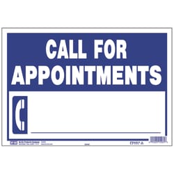 Hy-Ko English Blue Appointment Sign 9 in. H X 13 in. W