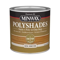 Minwax PolyShades Semi-Transparent Satin Honey Pine Oil-Based Stain/Polyurethane Finish 1/2 pt