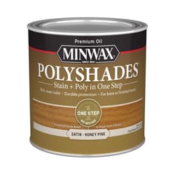 Minwax PolyShades Semi-Transparent Satin Honey Pine Oil-Based Stain/Polyurethane Finish 1/2 pt