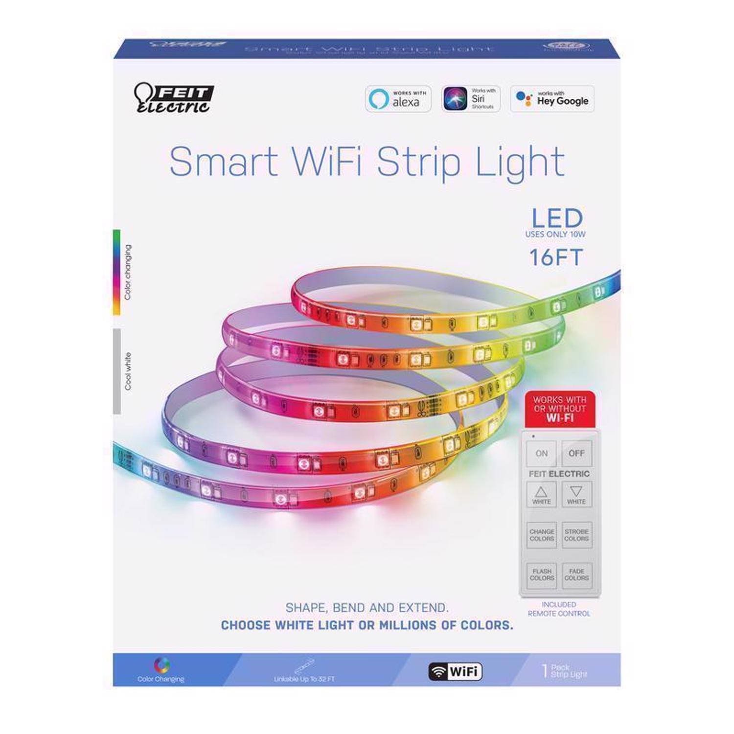 Feit Smart Home 16 ft. L Color Changing Plug In LED Smart