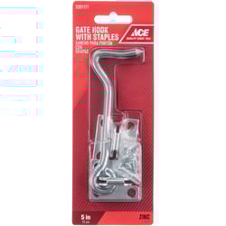 Ace 0.99 in. L Zinc Plate Staple Gate Hook 1 pk