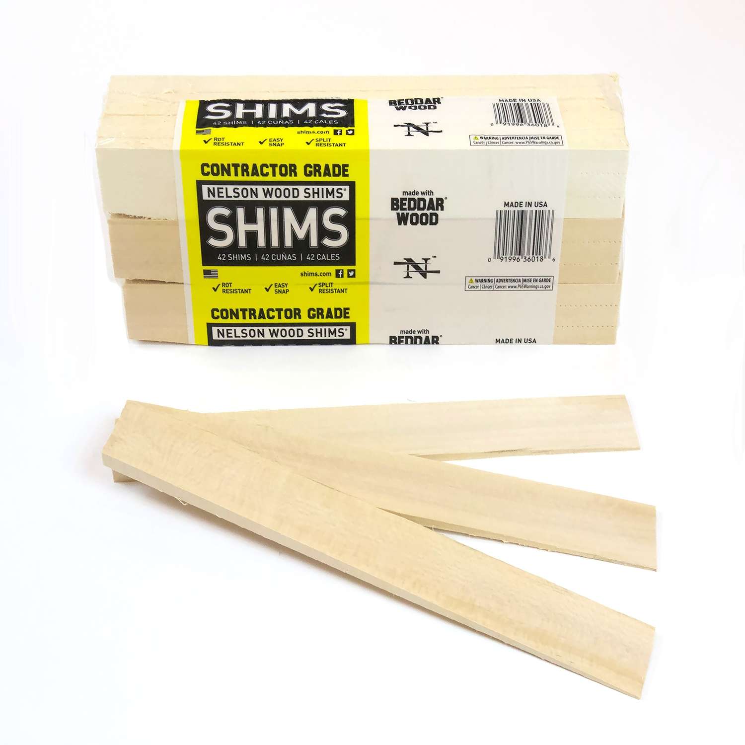 Nelson Wood Shim 1.5 in. W x 12 in. L Wood Shim 42 pk Ace Hardware