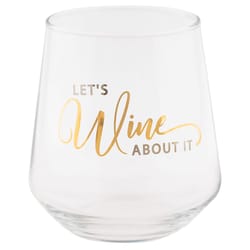 Karma Gifts Clear Glass Wine Glass Lets Wine About It Wine Glass 1 pk