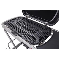 Weber Traveler 9020001 1 Burner Liquid Propane Portable Grill Deep Ocean Blue