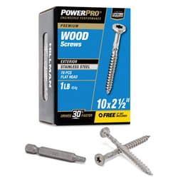 HILLMAN Power Pro No. 10 Ga. X 2-1/2 in. L Gray Star Flat Head Exterior Deck Screws 1 lb 78 pk