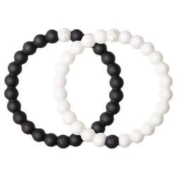 Lokai MLB Unisex Black & White Round Black/White Bracelet Silicone Water Resistant Size 6.5