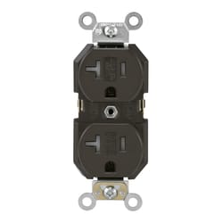 Leviton 20 amps 125 V Duplex Brown Outlet 5-20R 1 pk