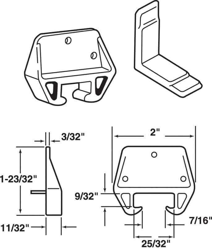 PrimeLine Plastic Drawer Track Guide 1 pk Ace Hardware