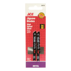 Ace 2-3/4 in. Carbon Steel Universal Jig Saw Blade 17 TPI 2 pk