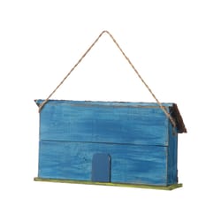 Glitzhome 8.5 in. H X 4.75 in. W X 15.75 in. L Metal and Wood Bird House